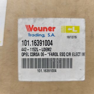 FARO IZQUIERDO OPEL CORSA NUEVO 10116391004