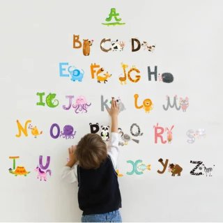 Pegatinas de pared decorativas con letras