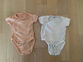 Conjunto 2 Bodies Bebé Manga Corta 0-1 mes