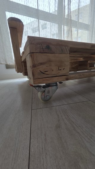 Sofá Palets Pulido con Ruedas 180x70x25