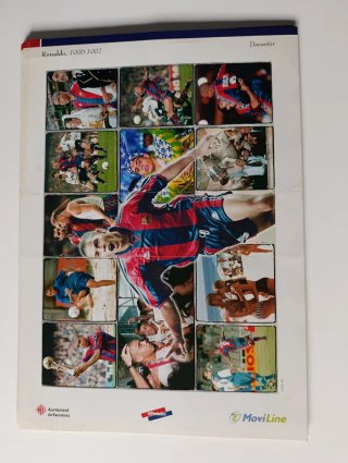 Lote 10 láminas cromos troquelados gigantes barça