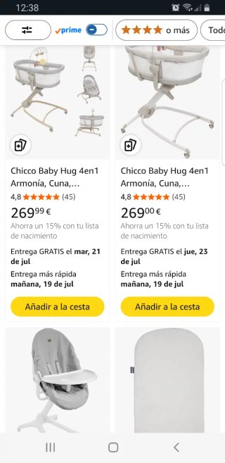 Minicuna Chicco Hug 4 en 1