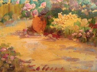 Cuadro Óleo Sabater Jardín Lienzo