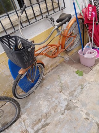 Bicicleta de playa naranja