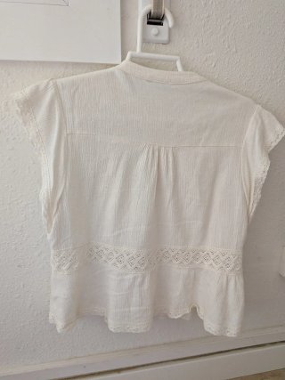 Blusa Zara Encaje Blanca