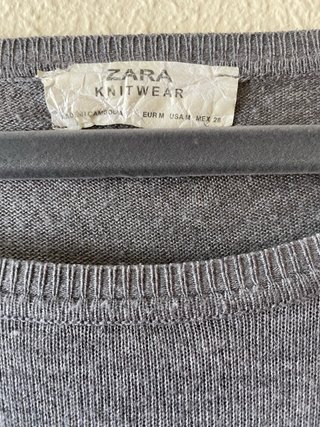 Jersey fino gris Zara talla M