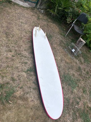 Tabla de surf roja Tribord 8 pies