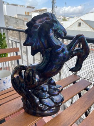 Figura vintage caballo años 80 iridiscente