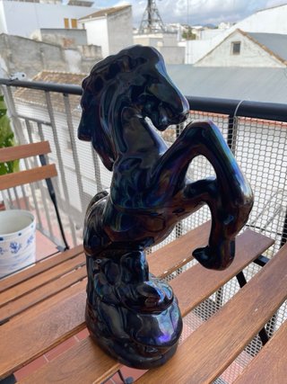 Figura vintage caballo años 80 iridiscente