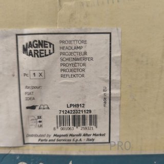 FARO IZQUIERDO FIAT IDEA NUEVO LPH912