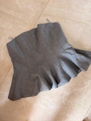 Top Zara Gris Peplum