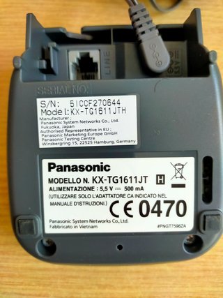 Telefono cordless Panasonic KX-TG1611JT