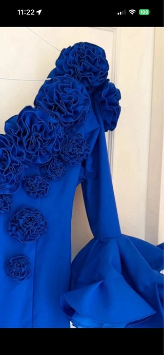 Vestido Flamenco Azul Klein Talla Única