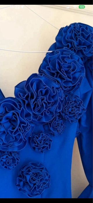 Vestido Flamenco Azul Klein Talla Única