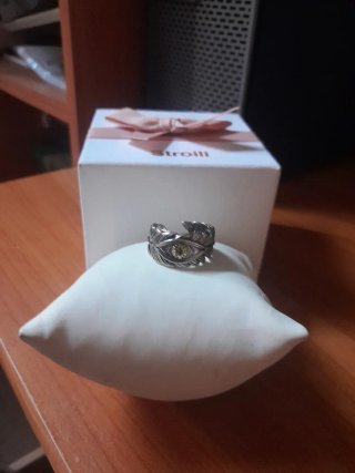 Anello Uomo Occhio Piuma Argento Oro