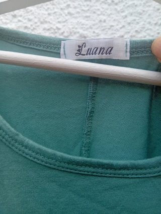 Vestido verde picos talla única