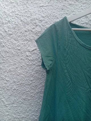 Vestido verde picos talla única