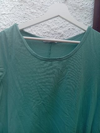 Vestido verde picos talla única