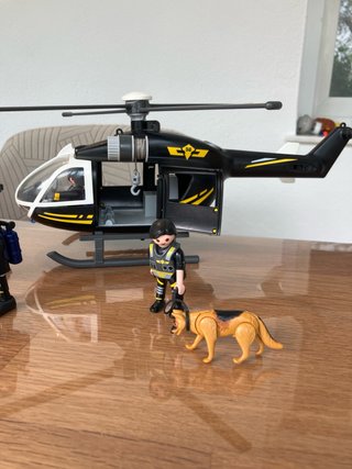 Playmobil  policía Mar Helicóptero Barco y lancha.