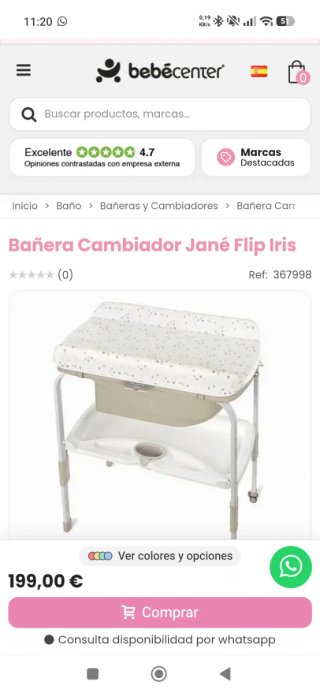Bañera Cambiador Jane Flip 2 en 1