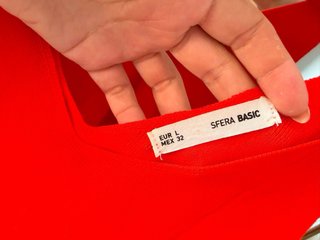 Top Sfera tiras doradas talla L