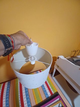 Lámpara de tela con estrellas