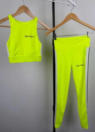 Conjunto Palm Angels Mujer Top y Leggings Neón M