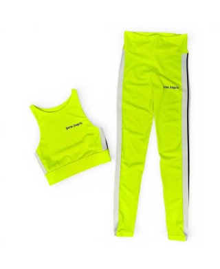 Conjunto Palm Angels Mujer Top y Leggings Neón M