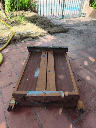 Caballete de pintor de madera años 60