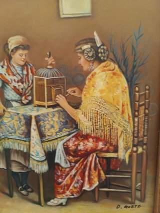 Cuadro Óleo Costumbrista D. Goetz