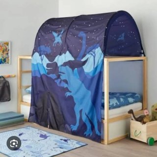 Cama alta reversible con dosel