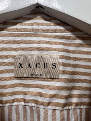 Camisa Xacus Talla 42 Rayas Beige/Marrón