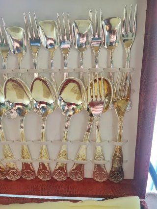 Cubertería Plata ARG800 Bañada 90 Piezas