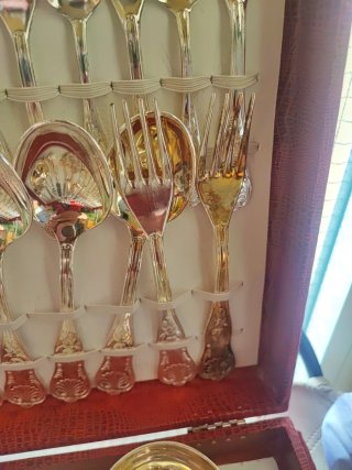 Cubertería Plata ARG800 Bañada 90 Piezas