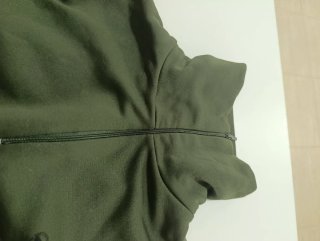 Jersey militar verde cremallera