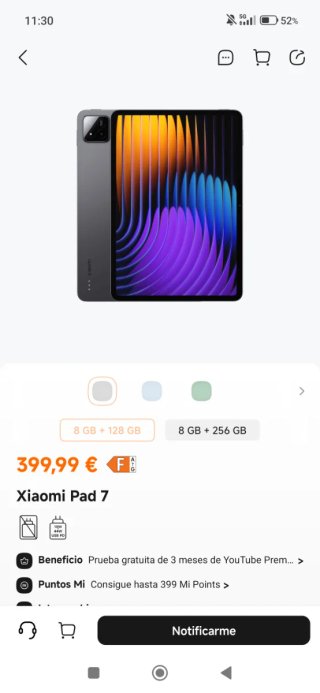 Xiaomi Pad 7 Gris 128GB Nueva