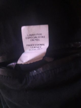 Cazadora Piel Ovina Negra 4 Bolsillos. Largo70