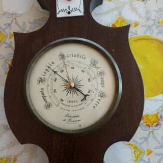 Termometro Barometro Vintage Legno