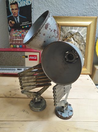 Lámparas Flexo Vintage Metálicas Años 70