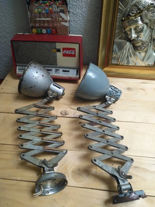 Lámparas Flexo Vintage Metálicas Años 70