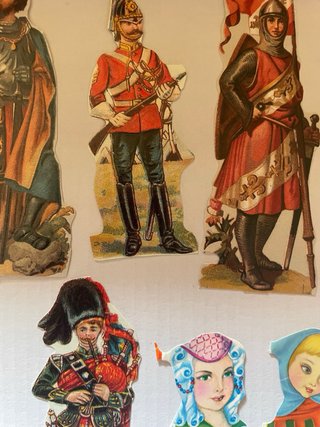 Lote vintage recortables antiguos figuras