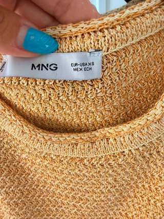 Camiseta punto Mango amarilla Talla XS
