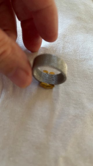 Anillo Tous Oso Dorado y Plateado