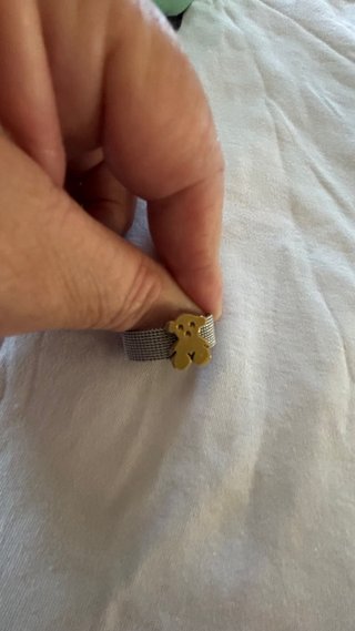 Anillo Tous Oso Dorado y Plateado