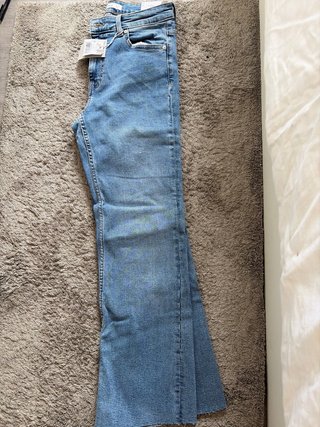 Vaqueros Mango Azul Acampanados