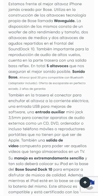 Altavoz Bose Sounddock 10 COMO NUEVO