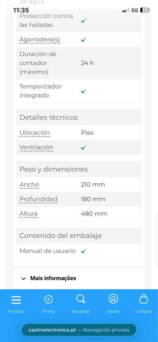 Deshumidificador HTW 16L Blanco