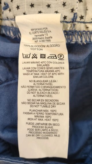 Pantalón corto caballero talla 38