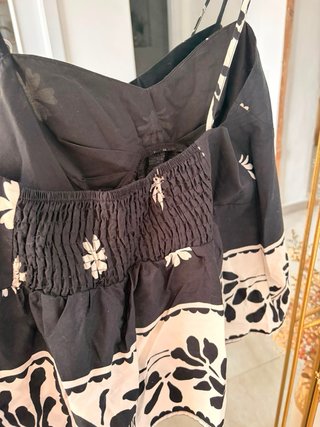 Top Zara Negro y Blanco