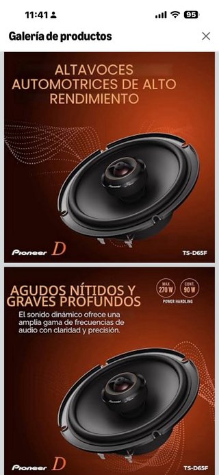 Altavoces Pioneer TS-D65F Coaxial 6.5